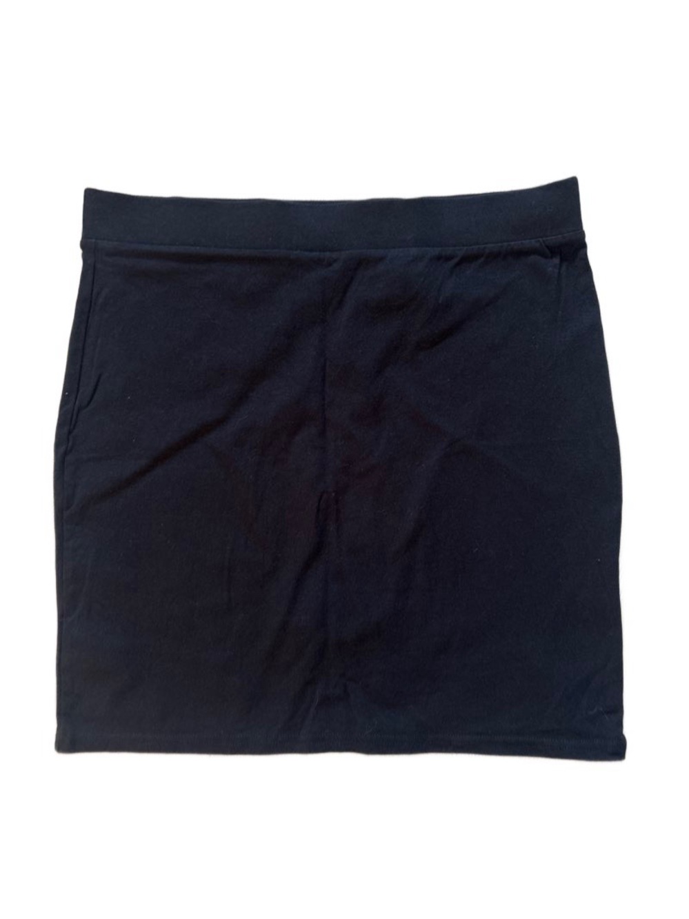 Divided Black Stretch Mini Skirt